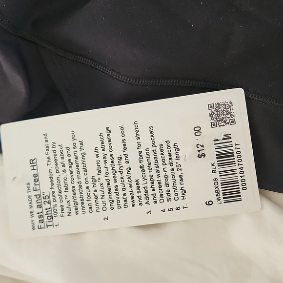 NWT lululemon Fast and Free HR Tight 25" Size 6 - Picture 6 of 9